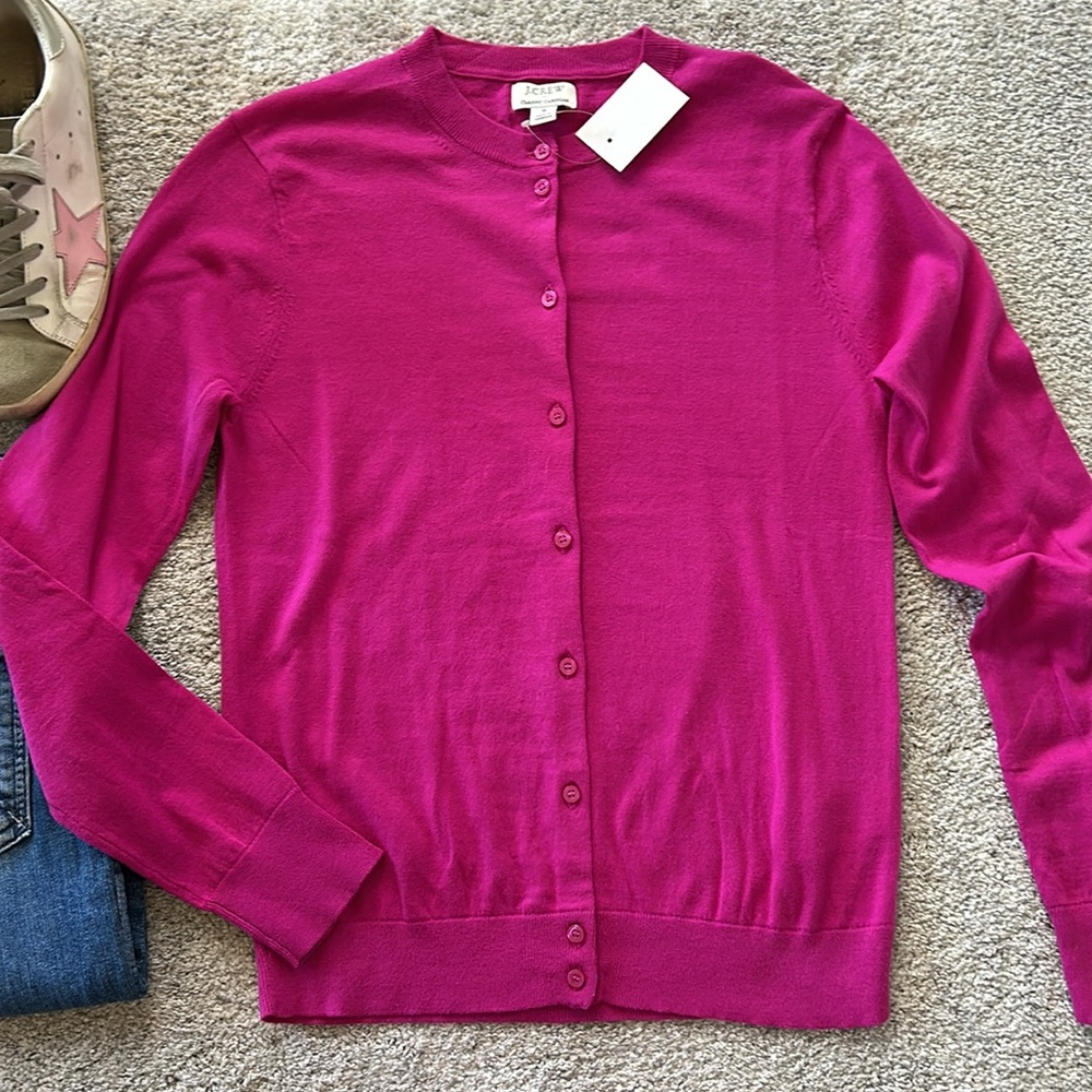 J Crew Classic Cotton Cardigan - Picture 2 of 6